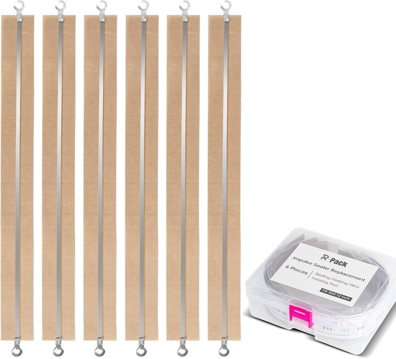 R-PACK Impulse Sealer Heat Wire Element Strip - 12in Sealing Replacement Heating Wires for Sealing Machines (Sealing width : 3mm) - Image 1